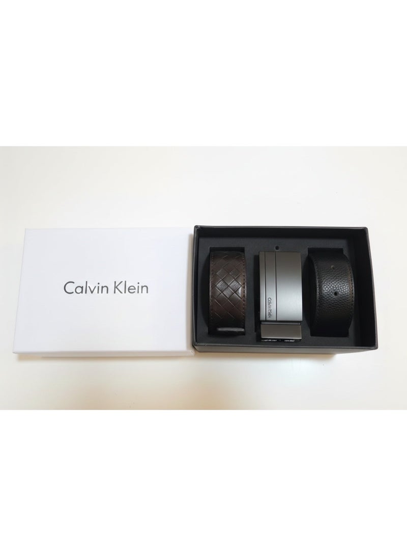 Calvin Klein Sports Calvin Klein belt set – complete elegance with a luxurious metal buckle and two genuine leather straps. - Image 2